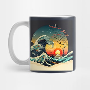 Vintage Kanagawa Wave T-Shirt Mug